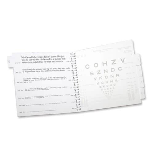 Kontrastsensitivitets tavle, nær