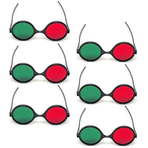 Bernell vendbar børnestørrelse model rød/grøn briller - 1 stk