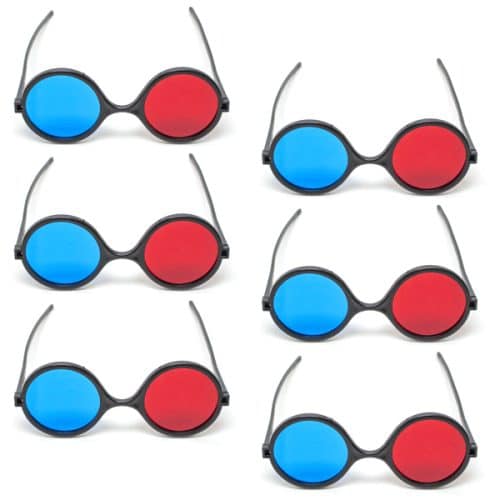 Bernell vendbar børnestørrelse model rød/blå briller - (6 stk.)