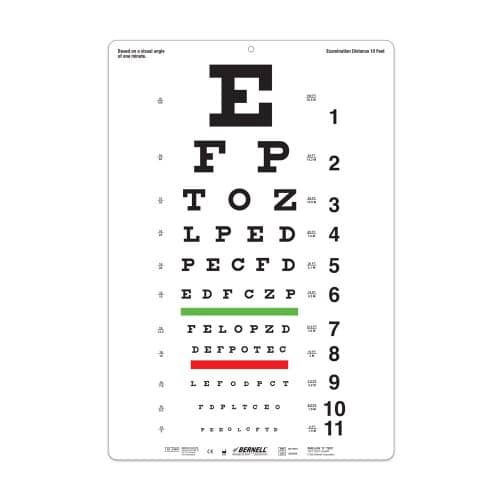 Snellen "E" test - 3m. test tavle
