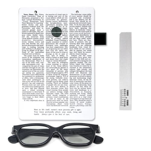 Fiksationsdisparitetstest med polaroid briller