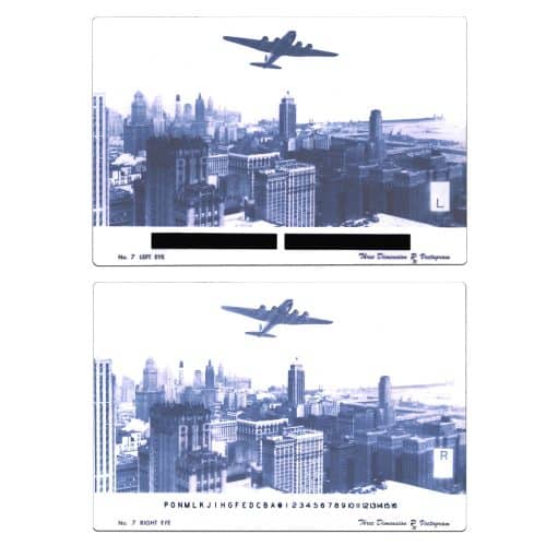 Chicago Skyline vektogram, inklusiv polariserede briller