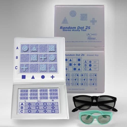 Random Dot-S Stereopsis test med standard former