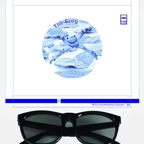 Frog polariseret variable vektograf, inklusiv briller